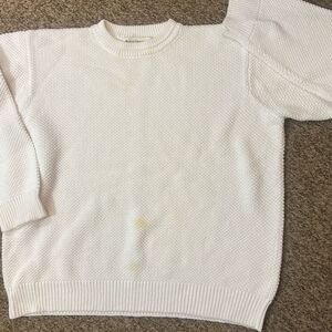 Appleseed’s Men's Classic Knit White Sweater Size Approximately XL